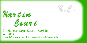 martin csuri business card